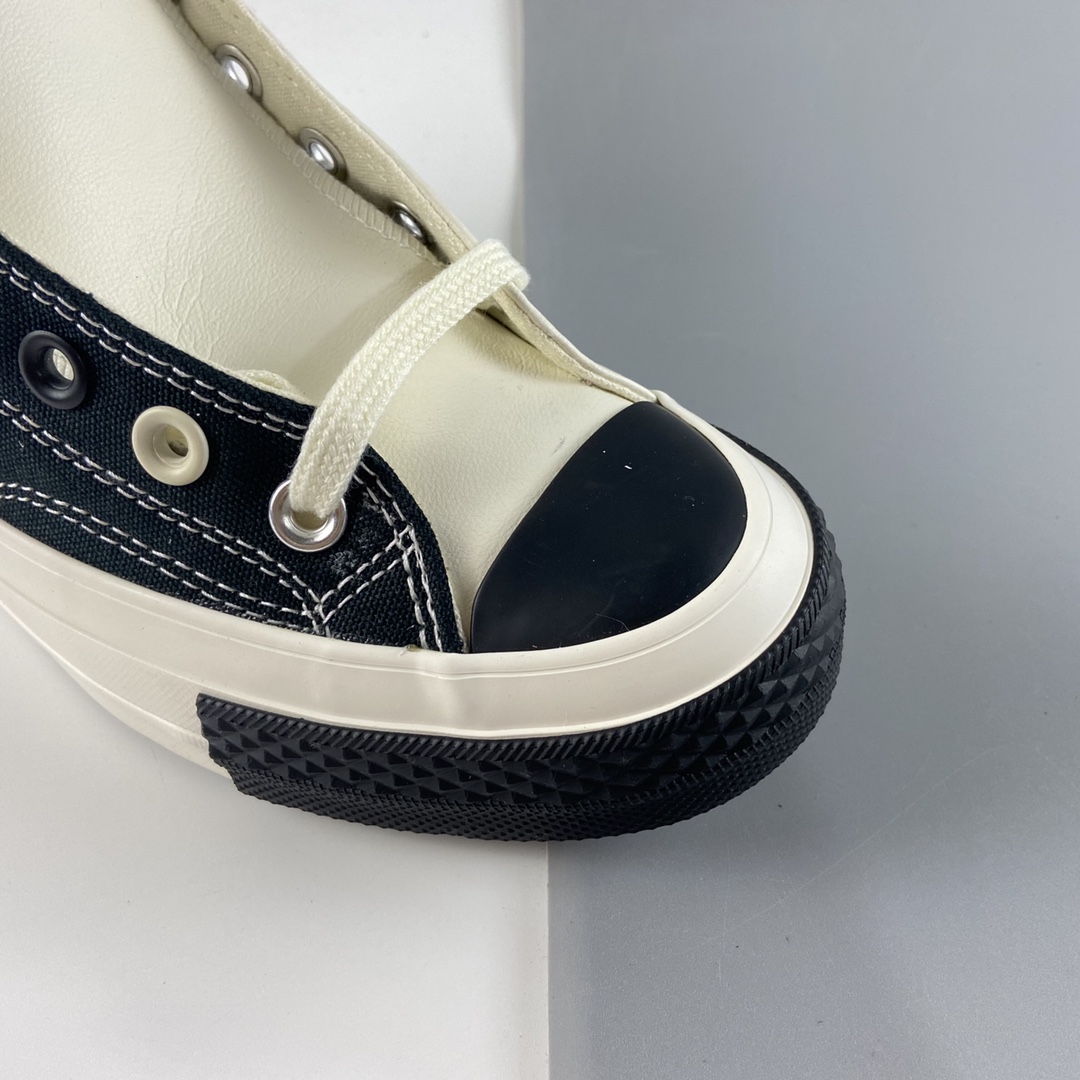 P140 Converse Restructured Chuck 1970 High“White”高帮硫化休闲运动板鞋“拼接双鞋黑白”168623C