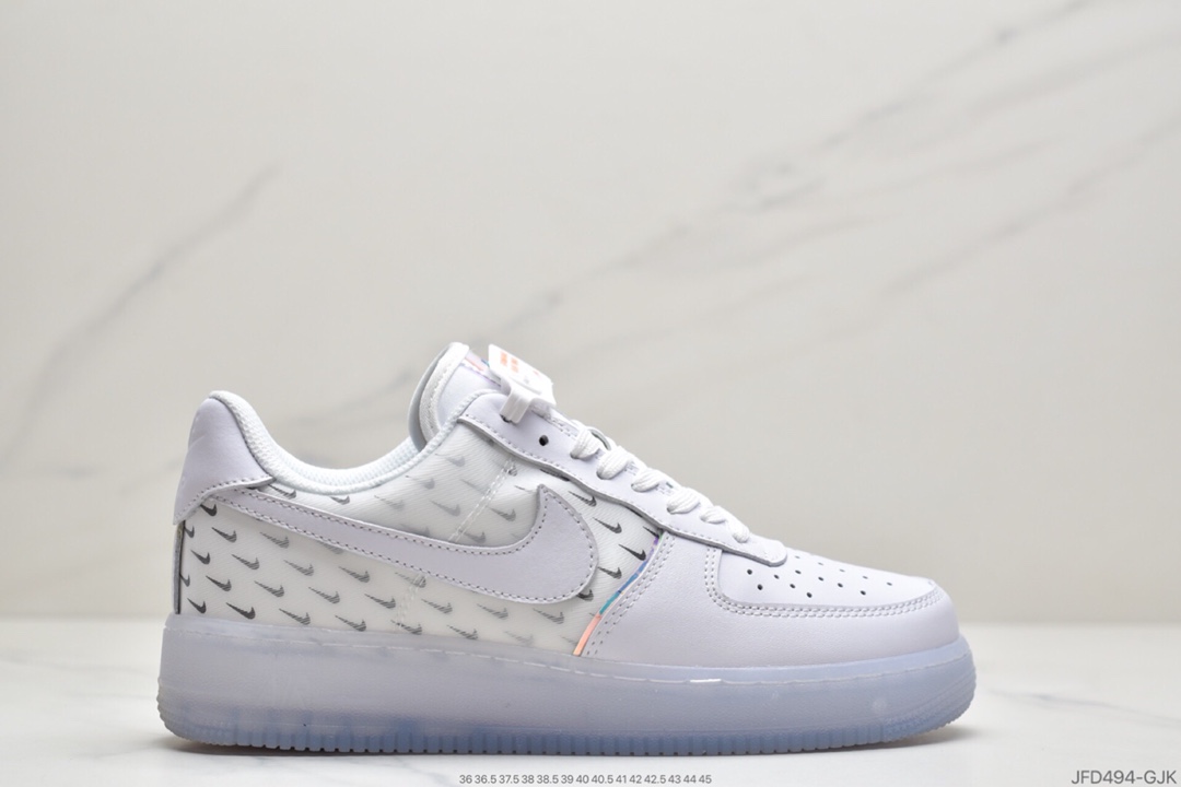 170 新全5D镭射拼接耐克 Nike Air Force 1 Low 号一军空低帮百搭闲休运动板鞋 CK7804-100