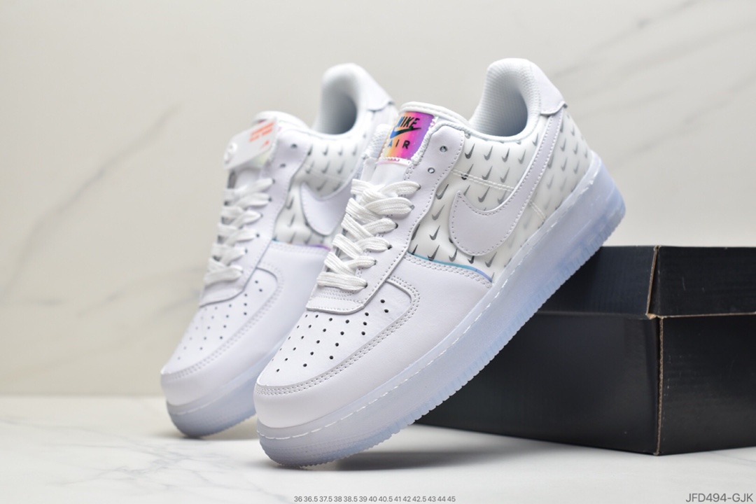 170 新全5D镭射拼接耐克 Nike Air Force 1 Low 号一军空低帮百搭闲休运动板鞋 CK7804-100