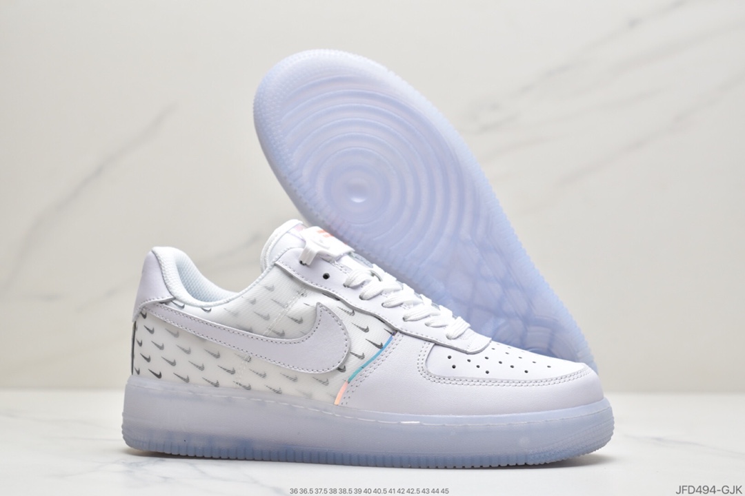 170 新全5D镭射拼接耐克 Nike Air Force 1 Low 号一军空低帮百搭闲休运动板鞋 CK7804-100