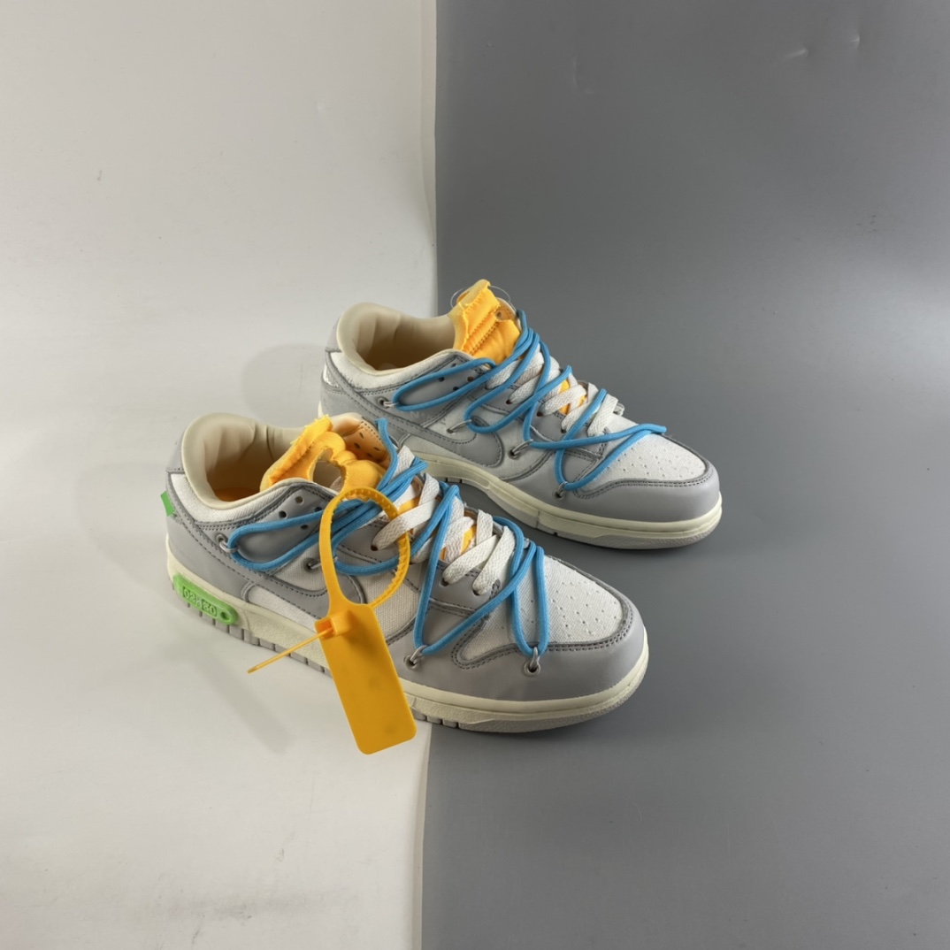 P360 Off-White x Nike Dunk Low OW 白灰色休闲运动滑板鞋 DM1602-115