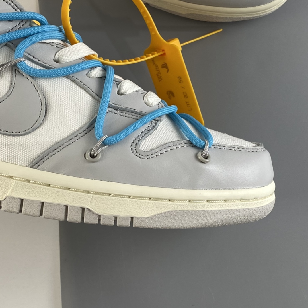 P360 Off-White x Nike Dunk Low OW 白灰色休闲运动滑板鞋 DM1602-115