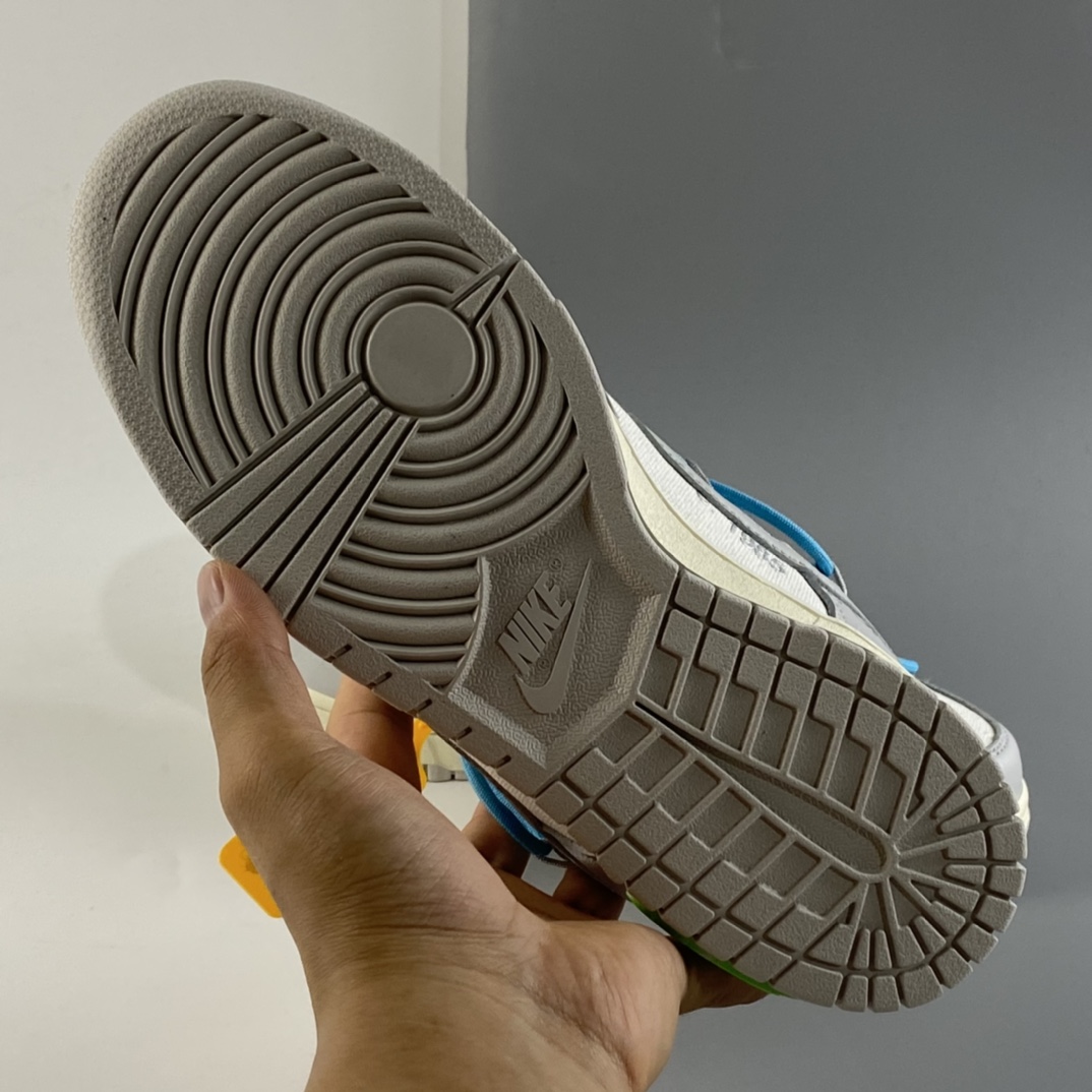 P360 Off-White x Nike Dunk Low OW 白灰色休闲运动滑板鞋 DM1602-115