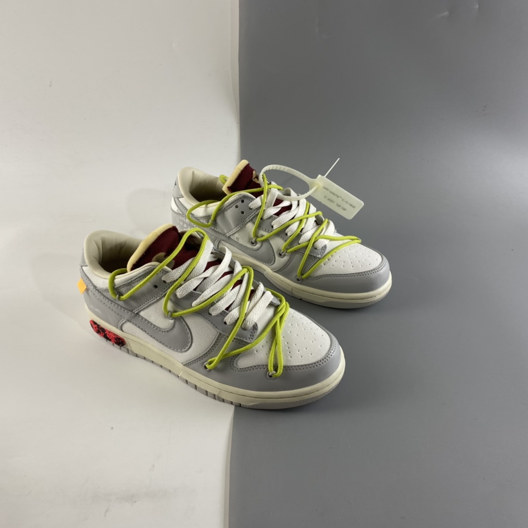 P360 Off-White x Nike Dunk Low OW 白灰色休闲运动滑板鞋 DM1602-106