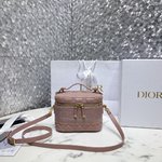 Dior Handbags Cosmetic Bags Black Sheepskin