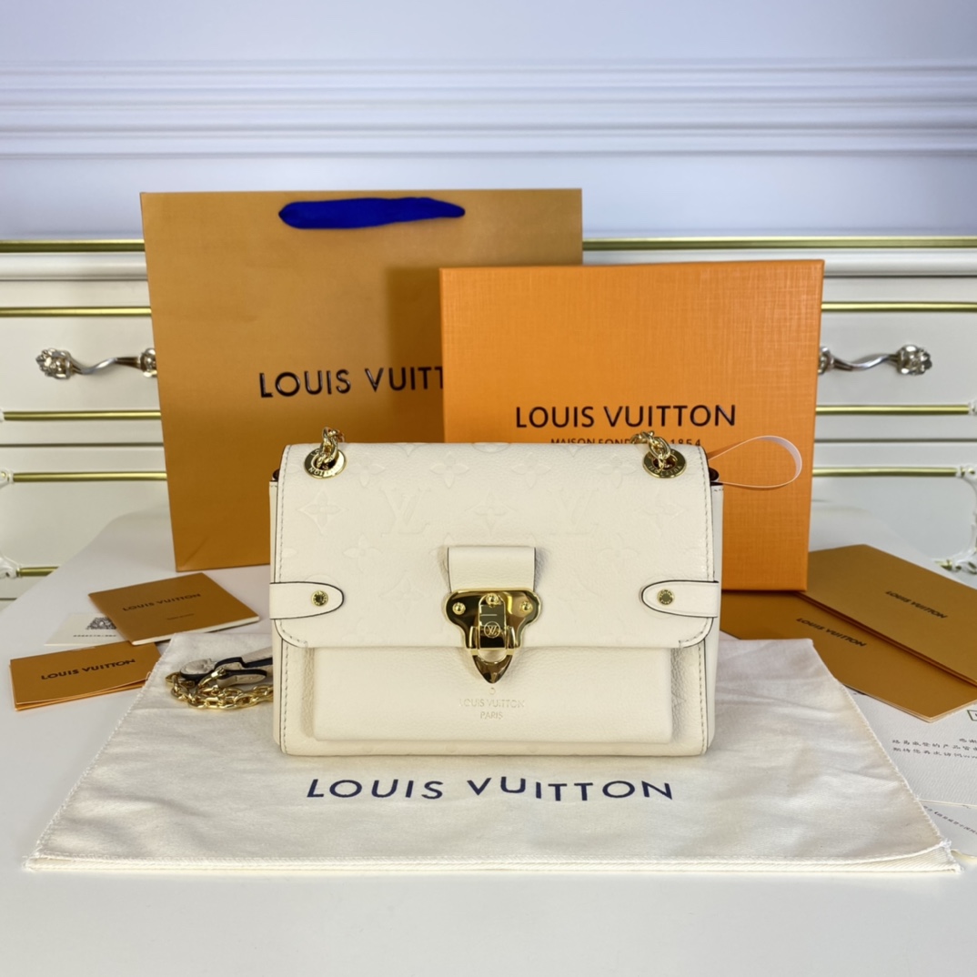 Louis Vuitton Crossbody & Shoulder Bags Beige White All Steel Empreinte​ Cowhide Casual