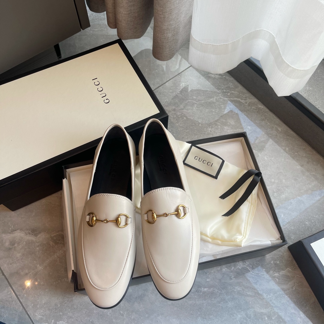 GUCCI Loafers Sheepskin Horsebit Slip-On