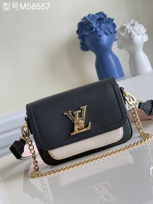 Top 1:1 Replica Louis Vuitton LV Lockme Tender Bags Handbags Black Calfskin Cowhide Chains M58557