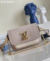 Louis Vuitton LV Lockme Tender Online Bags Handbags Grey Calfskin Cowhide Chains M58554