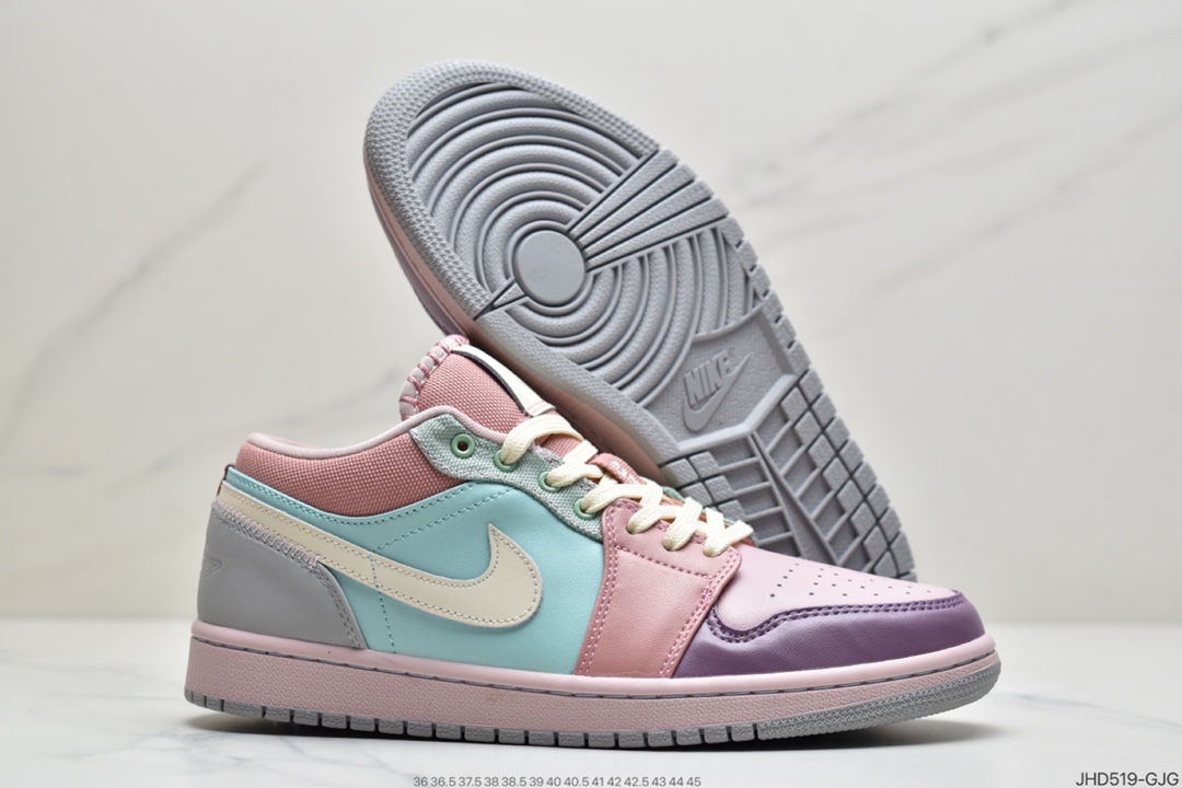 190 Air Jordan 1 Low HD 低帮复古文化篮球鞋 彩色拼接糖果 DJ5196-615