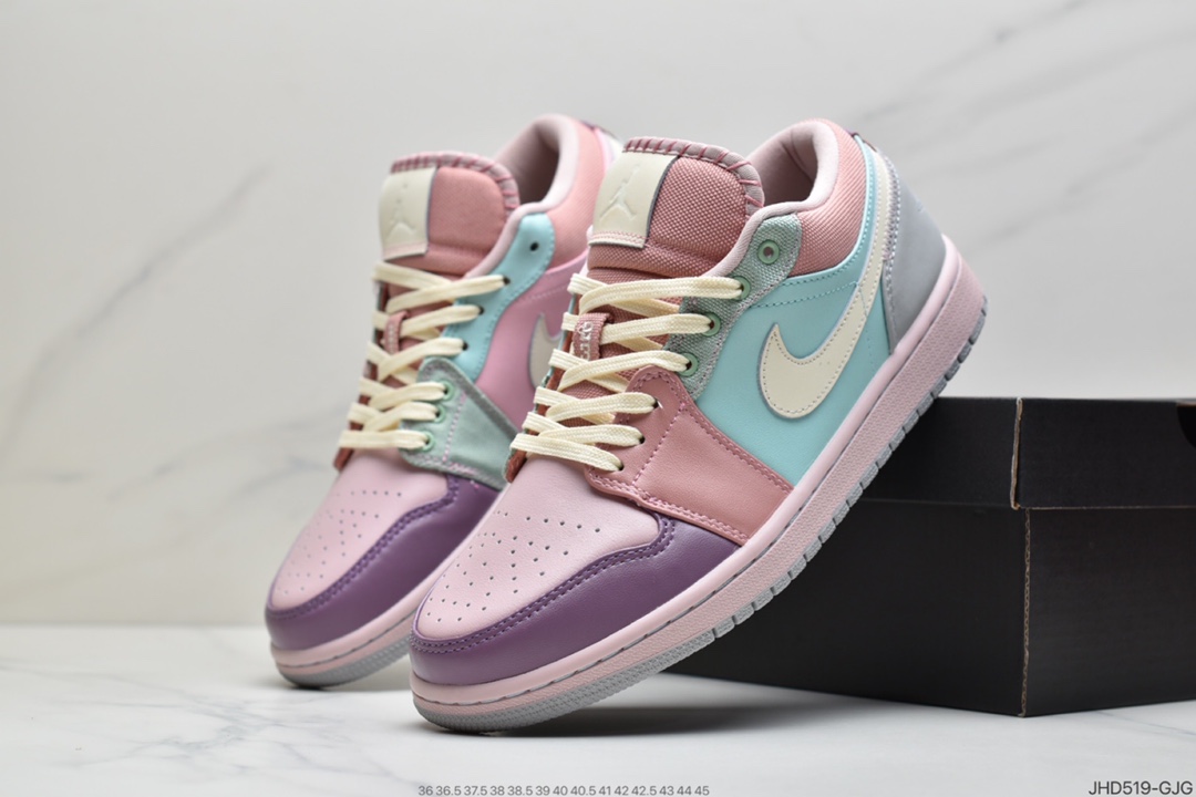 190 Air Jordan 1 Low HD 低帮复古文化篮球鞋 彩色拼接糖果 DJ5196-615