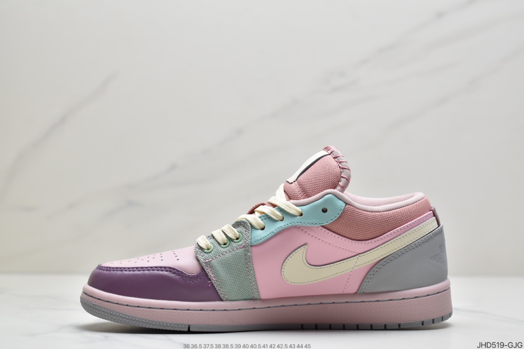 190 Air Jordan 1 Low HD 低帮复古文化篮球鞋 彩色拼接糖果 DJ5196-615