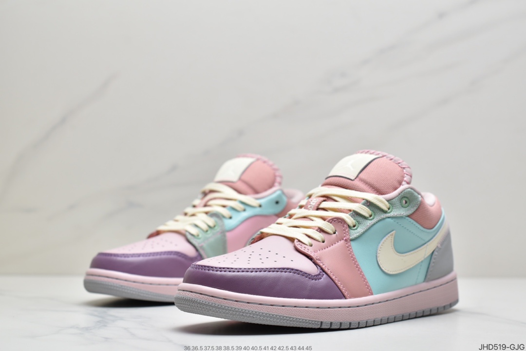 190 Air Jordan 1 Low HD 低帮复古文化篮球鞋 彩色拼接糖果 DJ5196-615