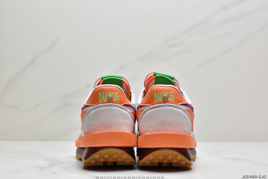 180 华夫网面 透明 日式解构美学SACAI联名 × NIKE LDV Waffle重叠设计前卫华夫变形休闲慢跑鞋DH1347-100