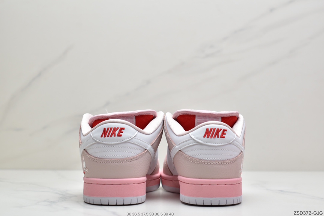 320 Nike Dunk Sb Low Elite  全头层白粉鸽子休闲运动滑板鞋 内置蜂窝Zoom气垫  BV1310-012