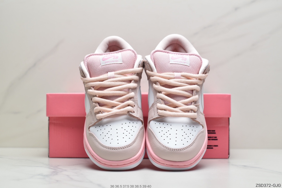 320 Nike Dunk Sb Low Elite  全头层白粉鸽子休闲运动滑板鞋 内置蜂窝Zoom气垫  BV1310-012