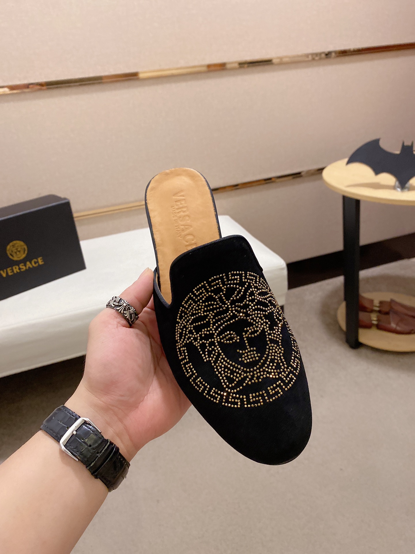 Versace Style Leather Men's Shoes style reference detail image 2 from source 781452