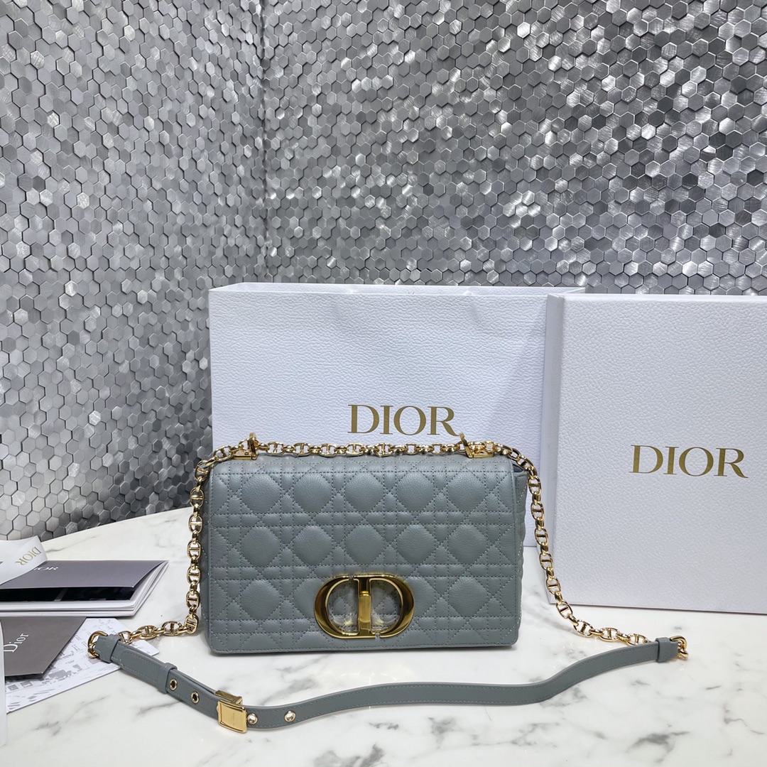 Perfect Replica
 Dior Caro Bags Handbags Gold Embroidery Vintage Cowhide Chains