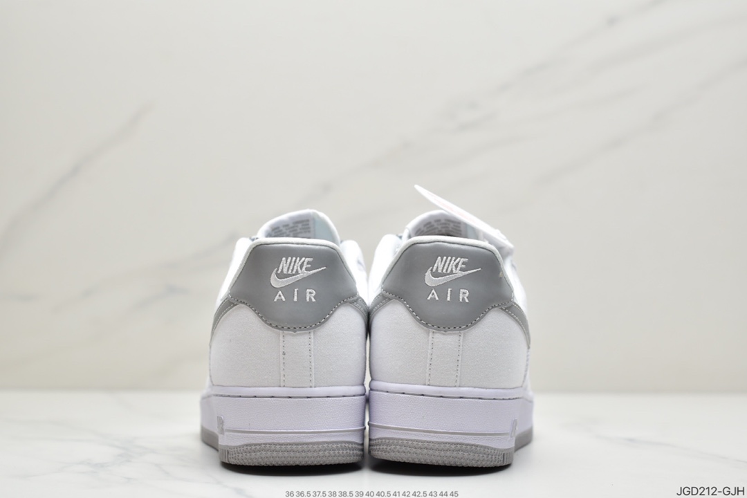 180 耐克Nike Air Force 1’07 Canvas”White/Black 3M”空军一号经典低帮百搭休闲运动板鞋CK7213-100