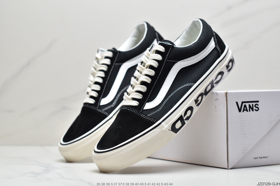 140 Vans范斯CDG联名女鞋OG Old Skool LX黑白帆布鞋休闲限定滑板鞋男