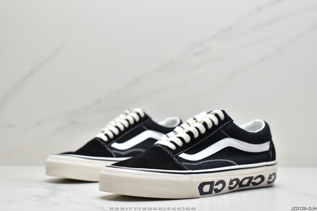 140 Vans范斯CDG联名女鞋OG Old Skool LX黑白帆布鞋休闲限定滑板鞋男
