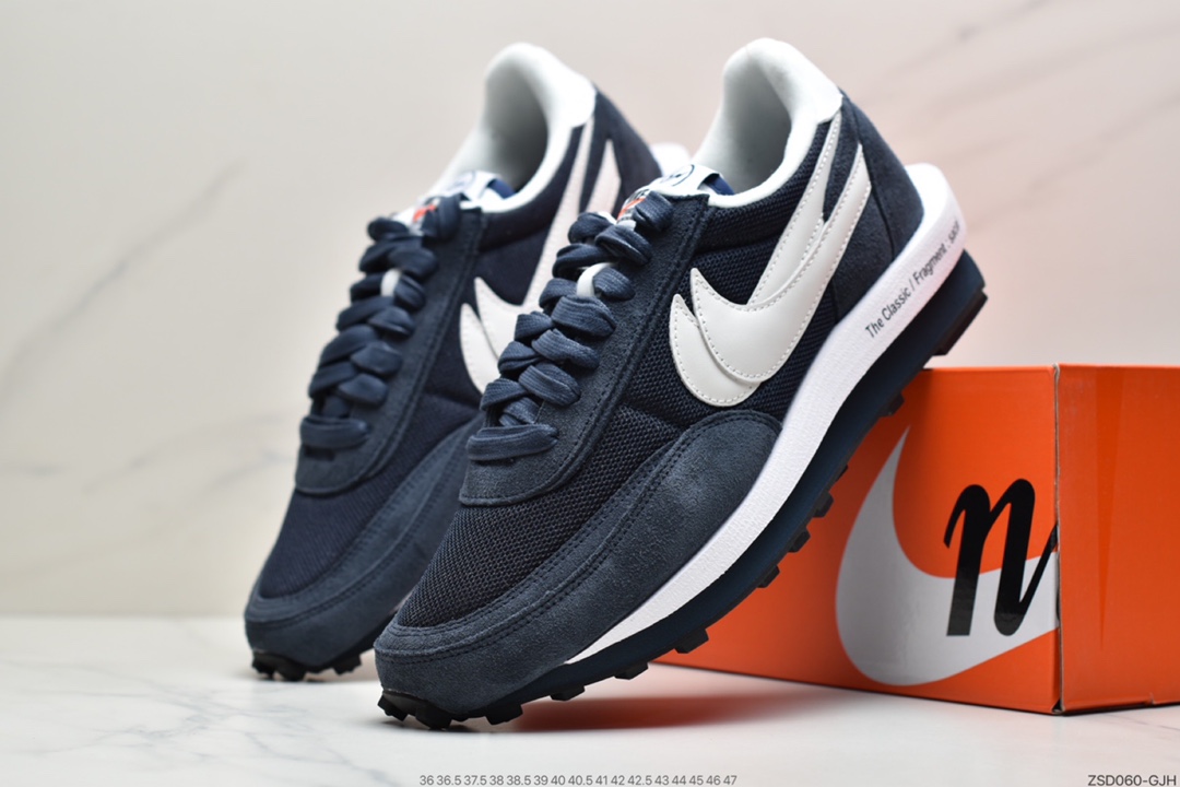 320  Fragment design x Sacai x Nike LDV Waffle Daybreak 藤原浩闪电三方联名深蓝 DH2684-400