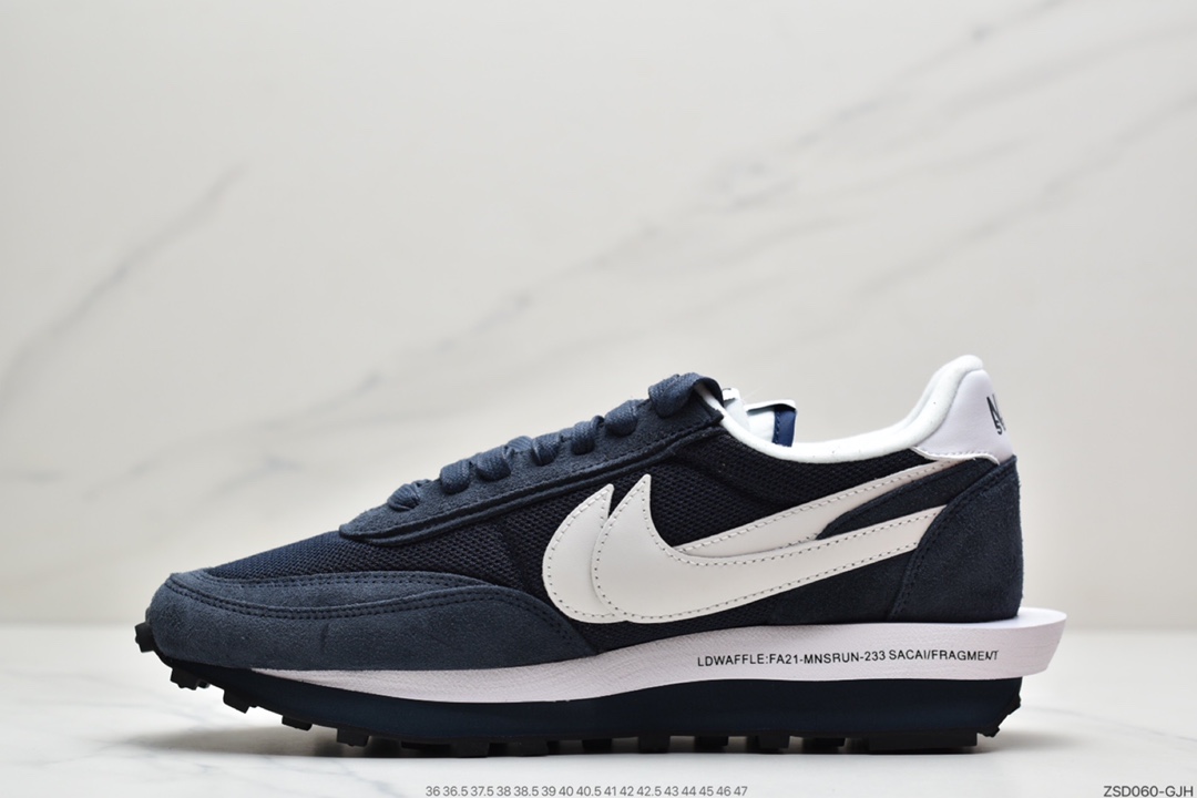 320  Fragment design x Sacai x Nike LDV Waffle Daybreak 藤原浩闪电三方联名深蓝 DH2684-400