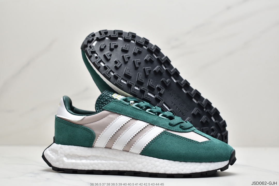 200 阿迪达斯adidas Racing 1 Boost Prototype  速度轻盈复古系列 百搭透气运动慢跑鞋 Q47513