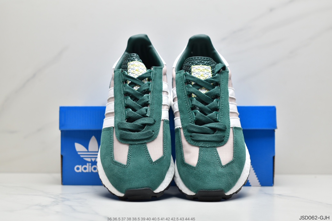 200 阿迪达斯adidas Racing 1 Boost Prototype  速度轻盈复古系列 百搭透气运动慢跑鞋 Q47513