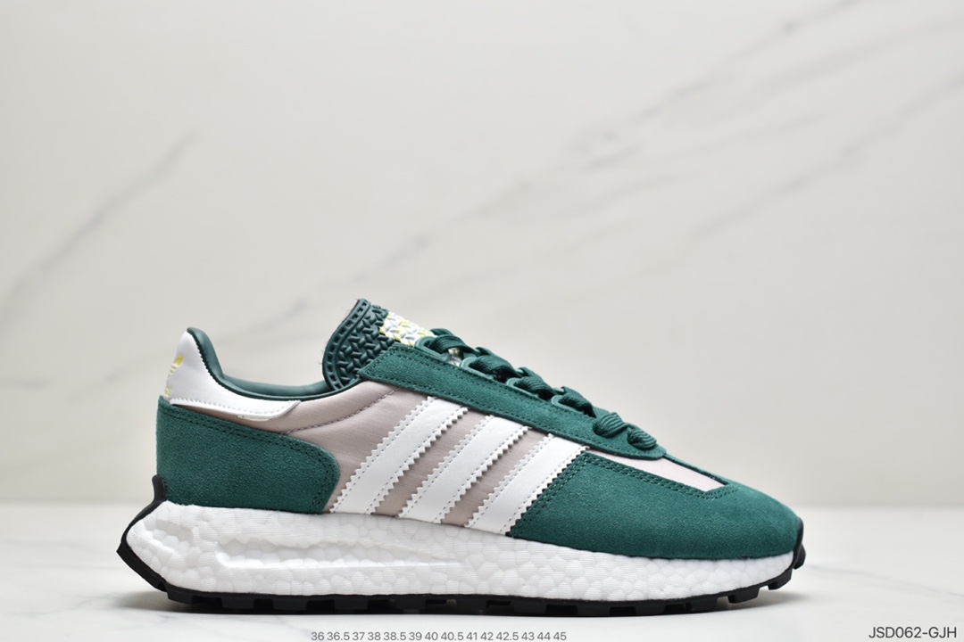 200 阿迪达斯adidas Racing 1 Boost Prototype  速度轻盈复古系列 百搭透气运动慢跑鞋 Q47513