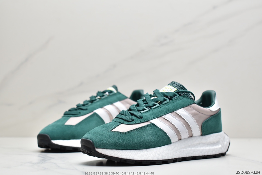 200 阿迪达斯adidas Racing 1 Boost Prototype  速度轻盈复古系列 百搭透气运动慢跑鞋 Q47513