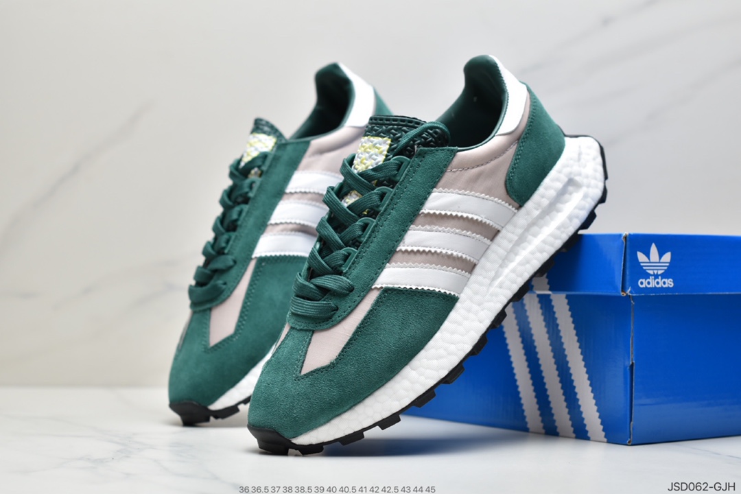 200 阿迪达斯adidas Racing 1 Boost Prototype  速度轻盈复古系列 百搭透气运动慢跑鞋 Q47513