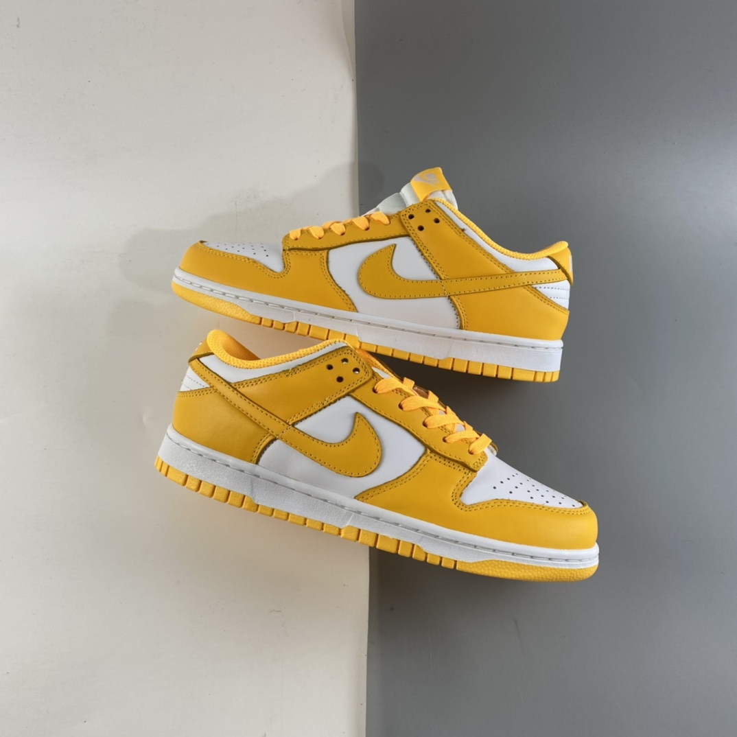 P320 Nike Dunk Low SB 扣篮系列白黄配色低帮休闲运动滑板鞋 DD1503-800