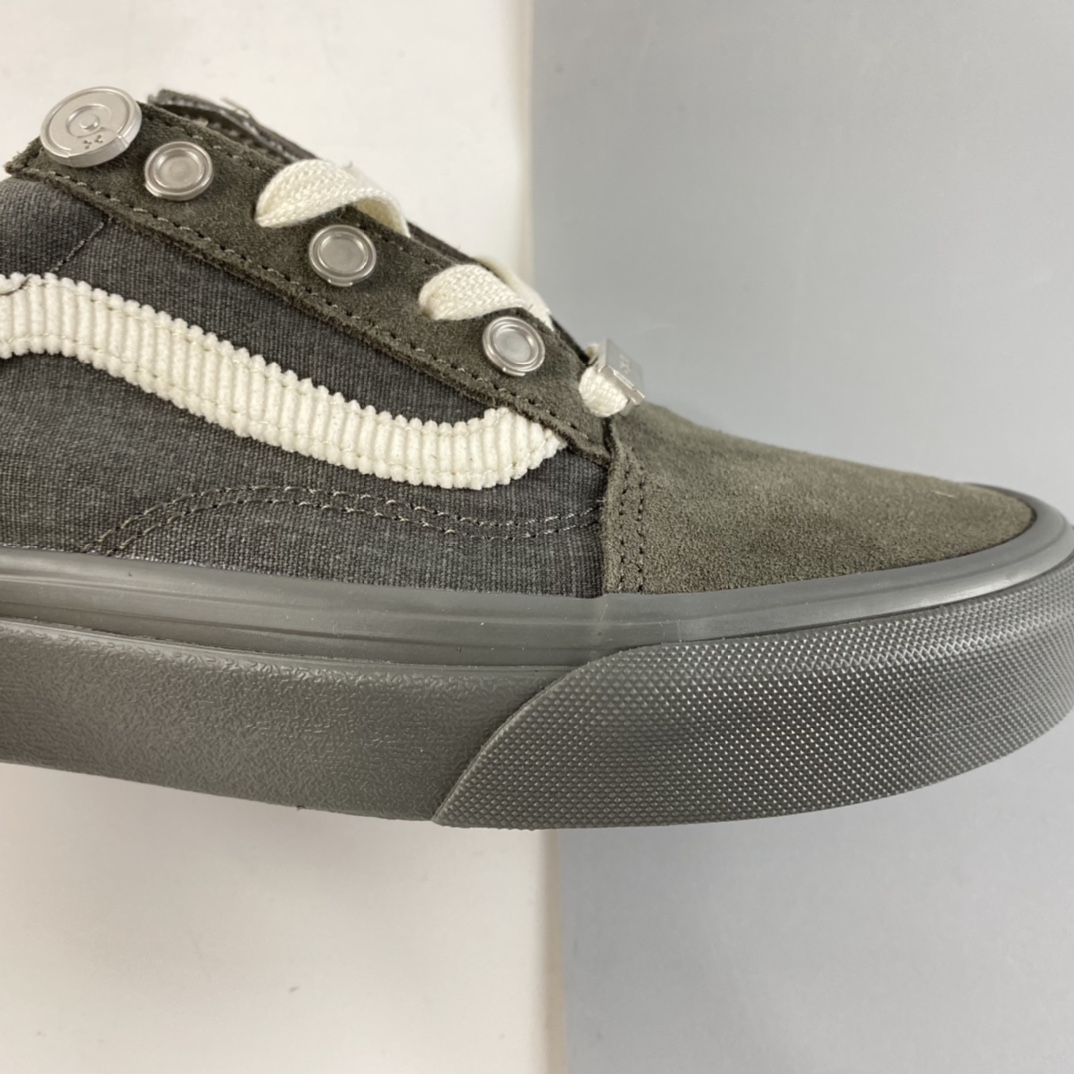 P190 C2H4 x Vans Old Skool ”RelicStone”联名款深灰色低帮休闲板鞋 VN0A5AO92YD