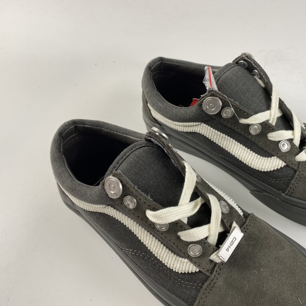 P190 C2H4 x Vans Old Skool ”RelicStone”联名款深灰色低帮休闲板鞋 VN0A5AO92YD
