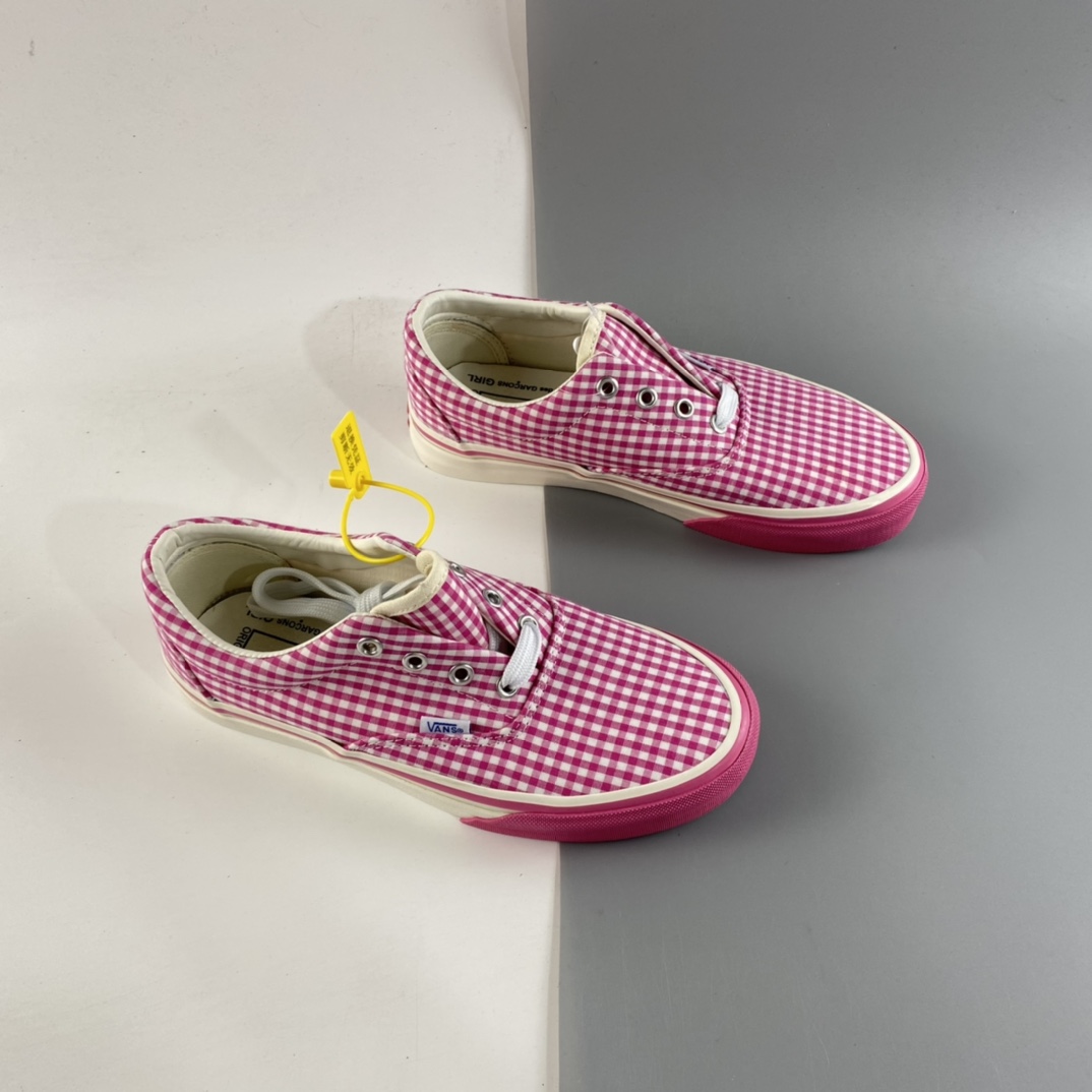 P140 Vans Vault x CDG Girl小清新粉格子联名系列 VN0A4BVA60J