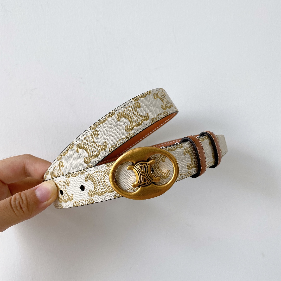 céline.赛琳新品复古黄铜古金扣