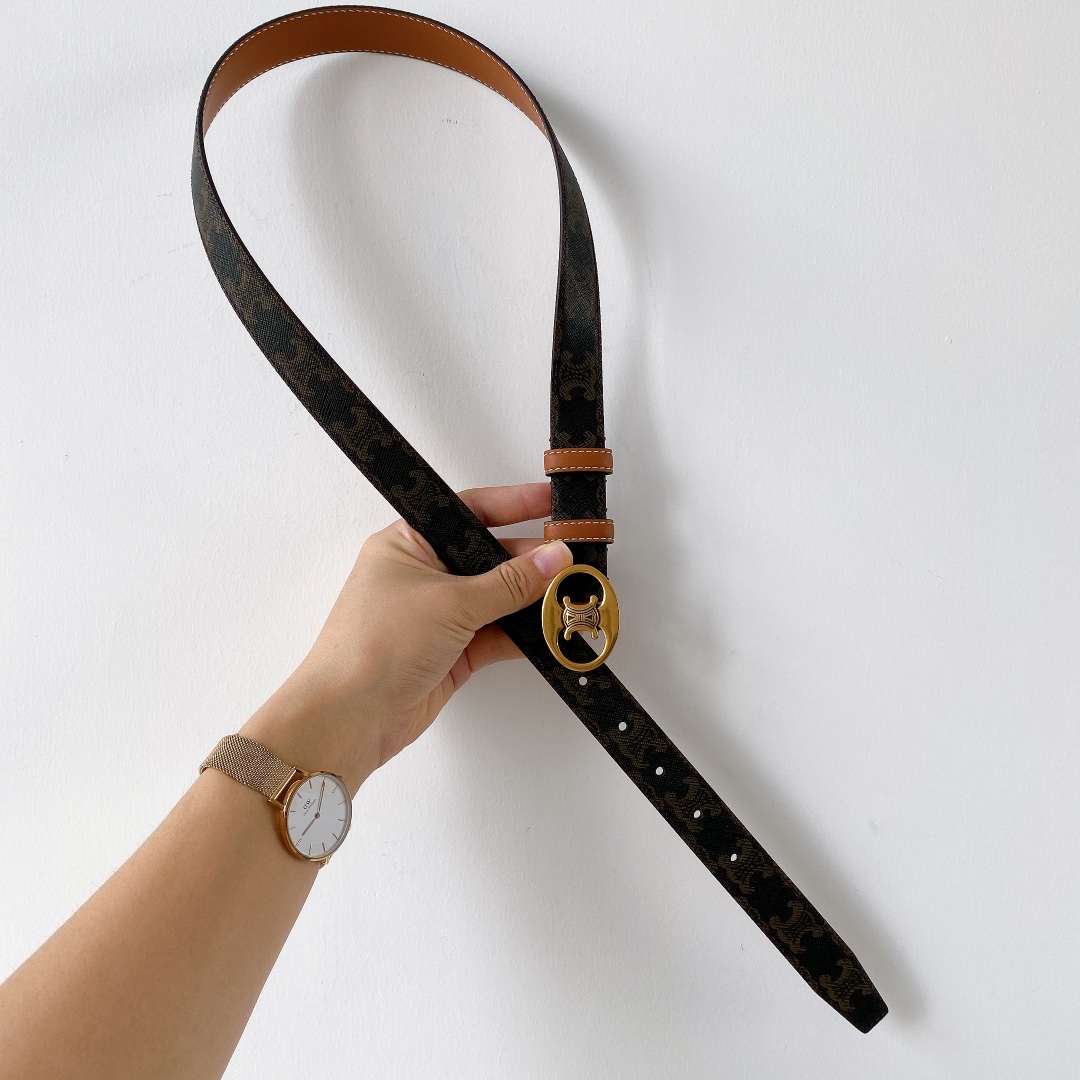 céline.赛琳新品复古黄铜古金扣