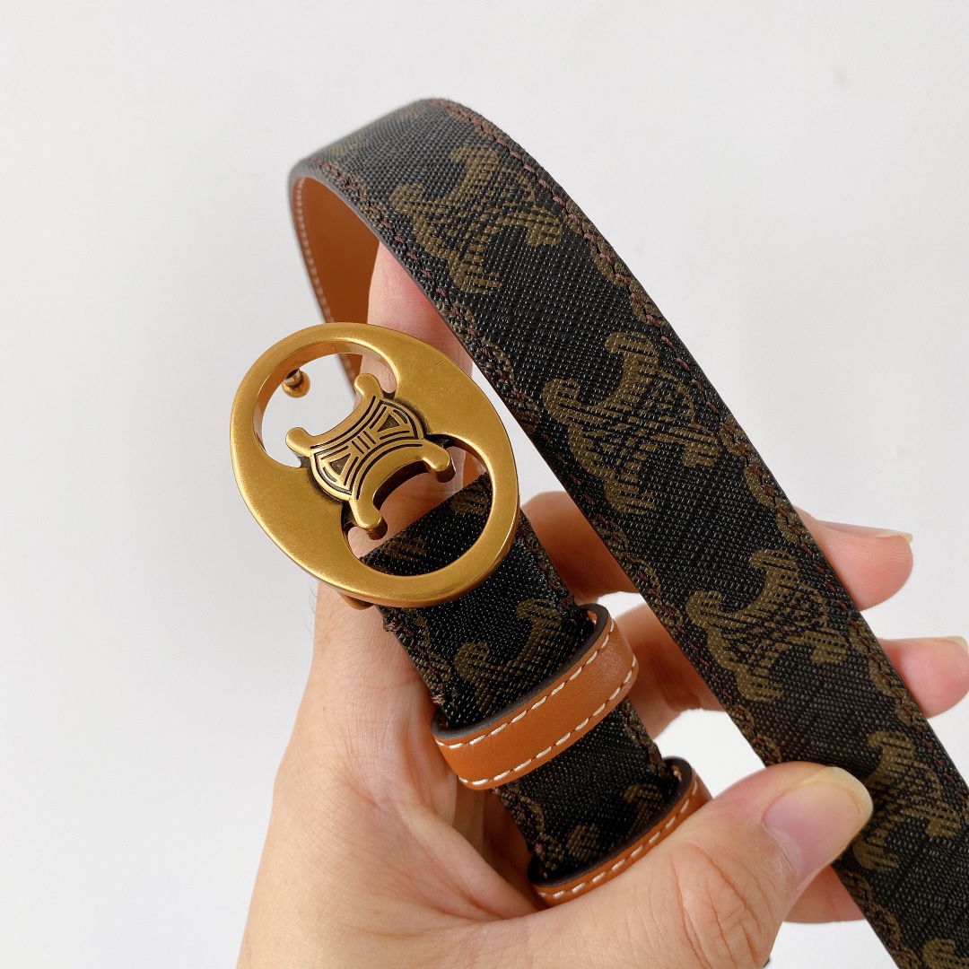 céline.赛琳新品复古黄铜古金扣