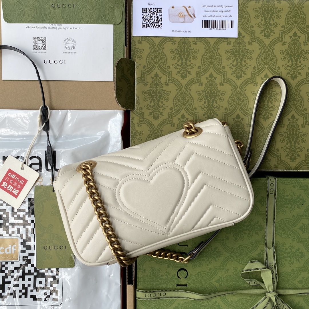 原厂皮配Cdfmall三亚免税店手提袋GGMarmont系列经典之王销售王正品原厂皮#446744尺寸2