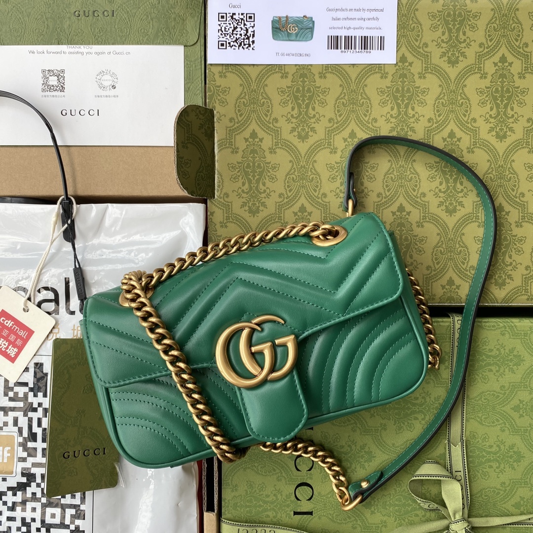 原厂皮配Cdfmall三亚免税店手提袋GGMarmont系列经典之王销售王正品原厂皮#446744尺寸2