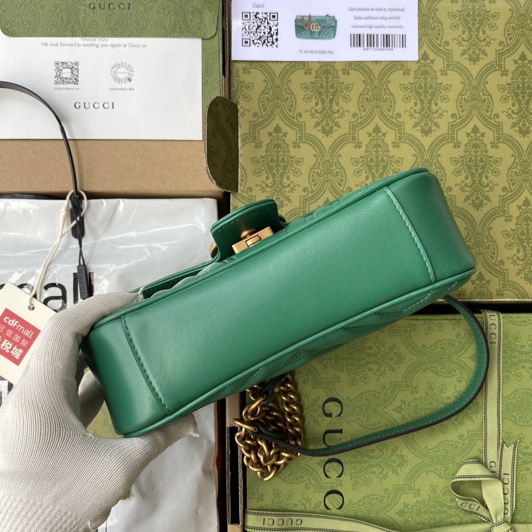原厂皮配Cdfmall三亚免税店手提袋GGMarmont系列经典之王销售王正品原厂皮#446744尺寸2