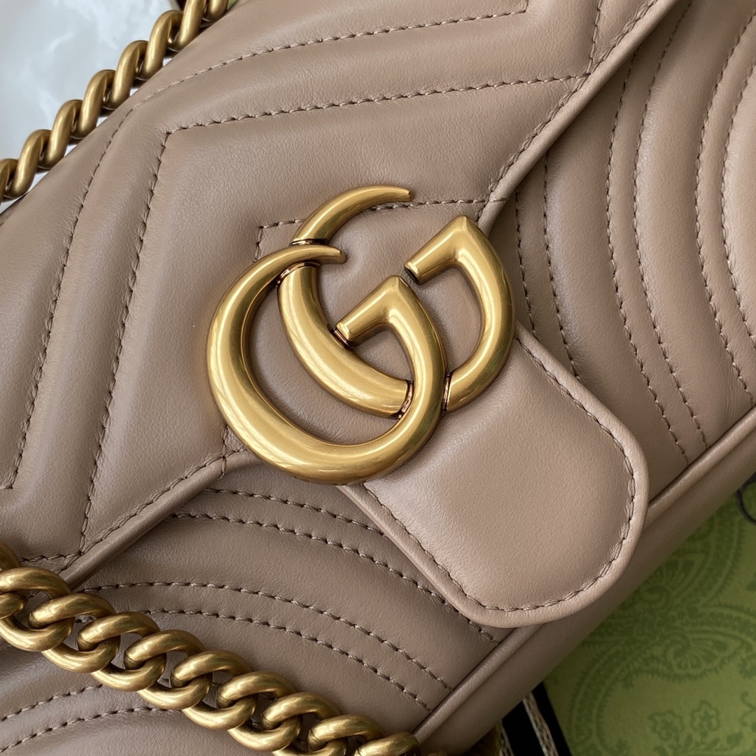 原厂皮配Cdfmall三亚免税店手提袋GGMarmont系列经典之王销售王正品原厂皮#446744尺寸2