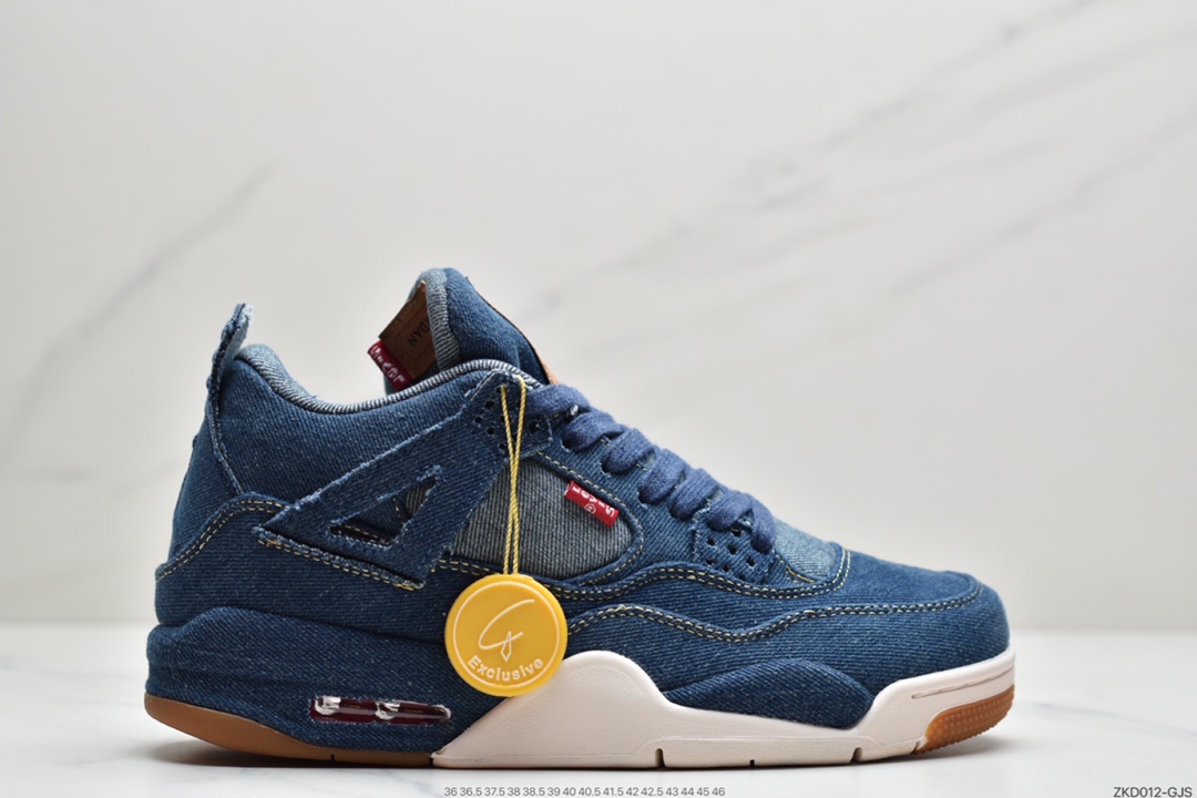 270 Levi’s x Air Jordan 4 ”Black Denim” 篮球鞋  AO2571-401