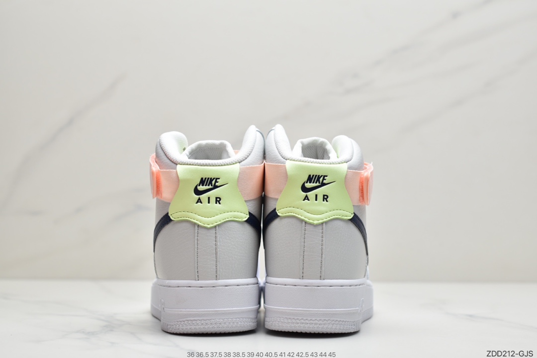 230 Air Force 1 Mid “梦巴黎中帮”  白 淡粉 黑 高帮拼接 334031-117