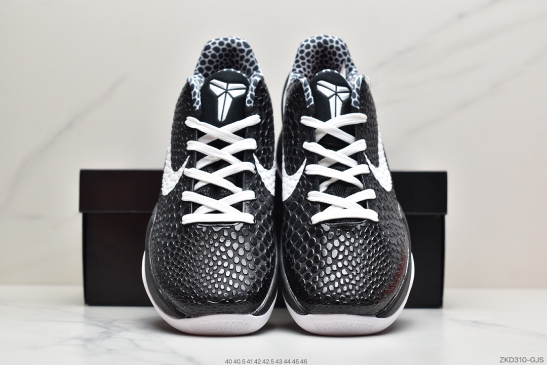 270 耐克 科比6 低帮 黑白蛇纹 Nike Kobe 6 Protro“Mamba Forever” 整双鞋 CW2190-002