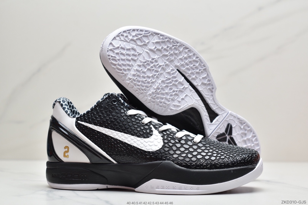 270 耐克 科比6 低帮 黑白蛇纹 Nike Kobe 6 Protro“Mamba Forever” 整双鞋 CW2190-002