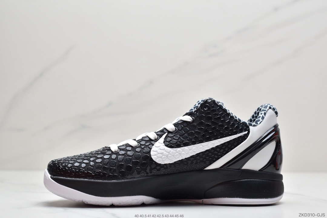 270 耐克 科比6 低帮 黑白蛇纹 Nike Kobe 6 Protro“Mamba Forever” 整双鞋 CW2190-002