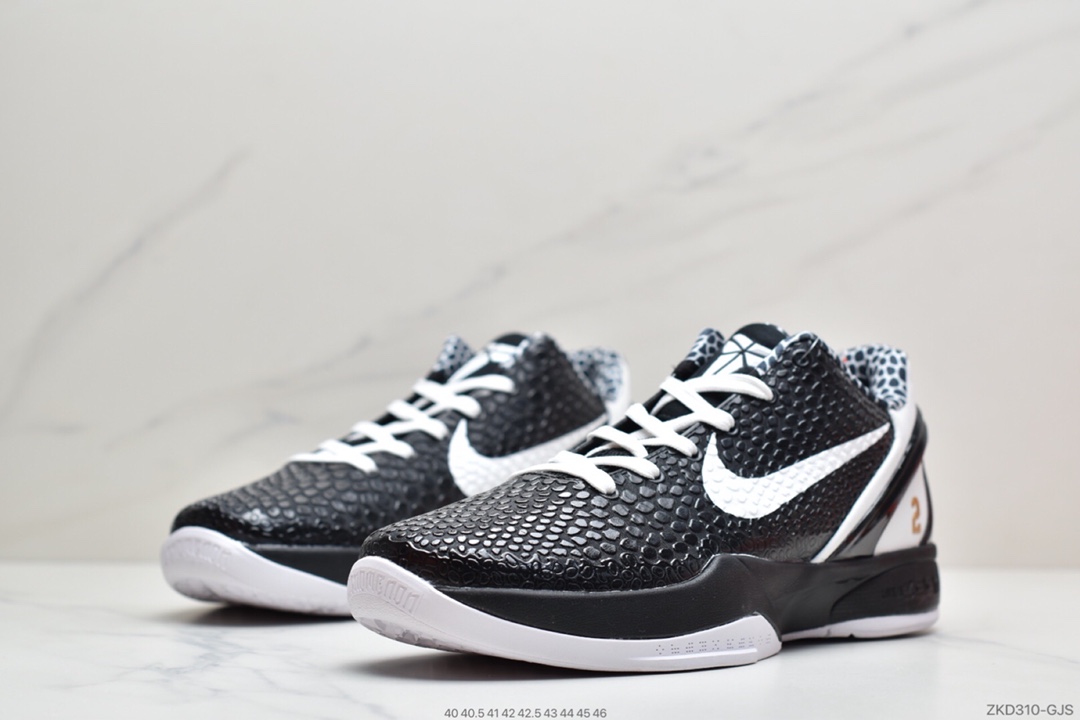 270 耐克 科比6 低帮 黑白蛇纹 Nike Kobe 6 Protro“Mamba Forever” 整双鞋 CW2190-002