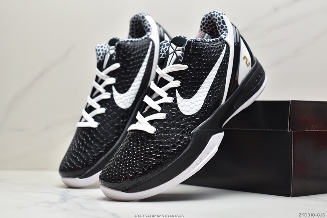 270 耐克 科比6 低帮 黑白蛇纹 Nike Kobe 6 Protro“Mamba Forever” 整双鞋 CW2190-002